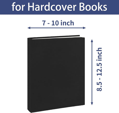 KICNIC Black Book Covers Jumbo, 3 Pack, 9x11 Inch Stretchable Book Sox