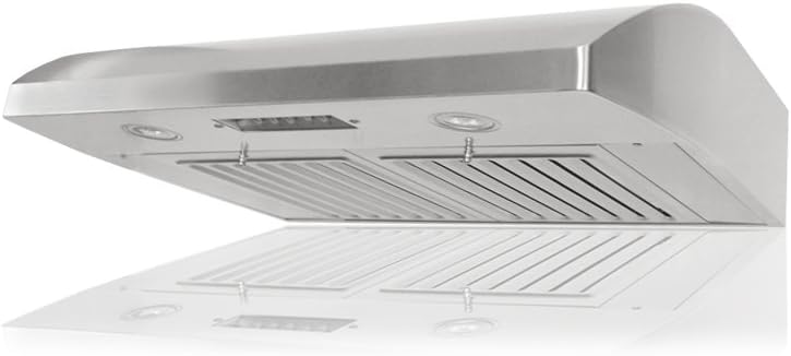 KOBE CHX2230SQB-1 Brillia 30-inch Under Cabinet Range Hood, 3-Speed, 680 CFM, LED Lights, Baffle Filters, Stainless Steel
