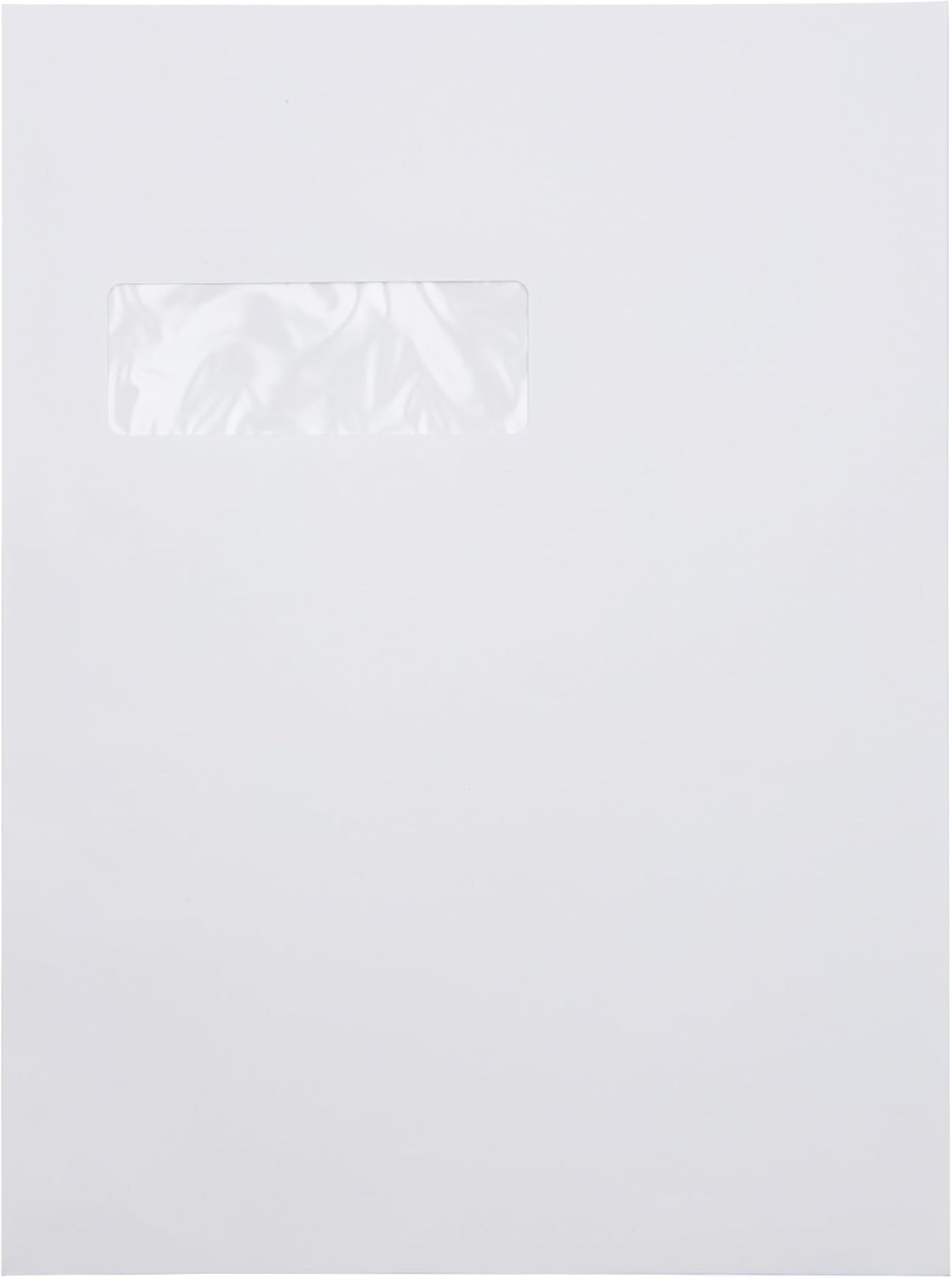 LUXPaper 9 x 12 Open End Window Envelopes | Bright White | 28lb. Text | 50 Qty