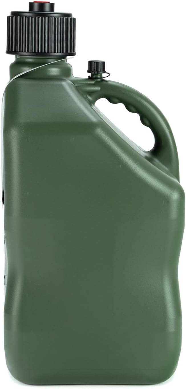 VP Racing 3846-CA, 5.5 Gallon Square Motorsport Jug Camo w/ 14" Standard Hose (2 Pack) Close-Trimmed Cap and Neck for Tight Seal