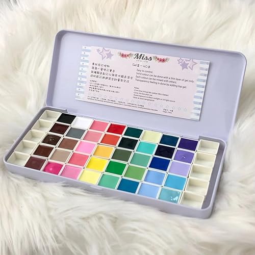 Gel palette Painting gel for nail art 40colors individual squares UV LED Gel for Nail Art DIY