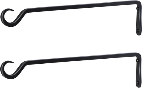 AILIN YELOKIE 2 Pack Extra Long 23 Inch Heavy-Duty Rust-Resistant Solid Steel Plant Hangers and Bird Feeder Hangers for Indoor and Outdoor Decor, Wall Hooks