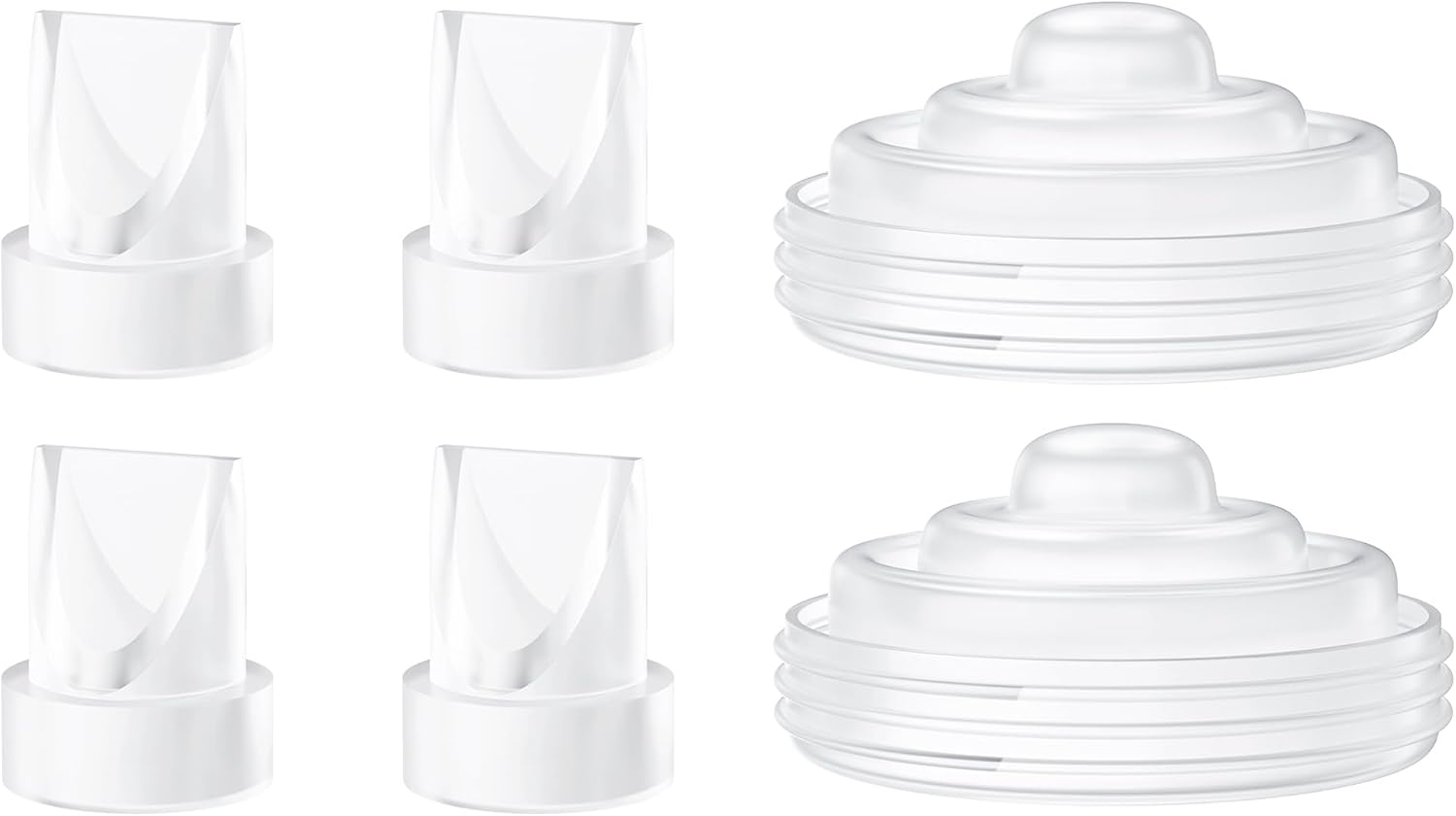 6 Pack Pump Parts, Duckbill Valves Silicone Diaphragm Compatible with Momcozy M5, Replace Mom Cozy M5 Replacement Parts