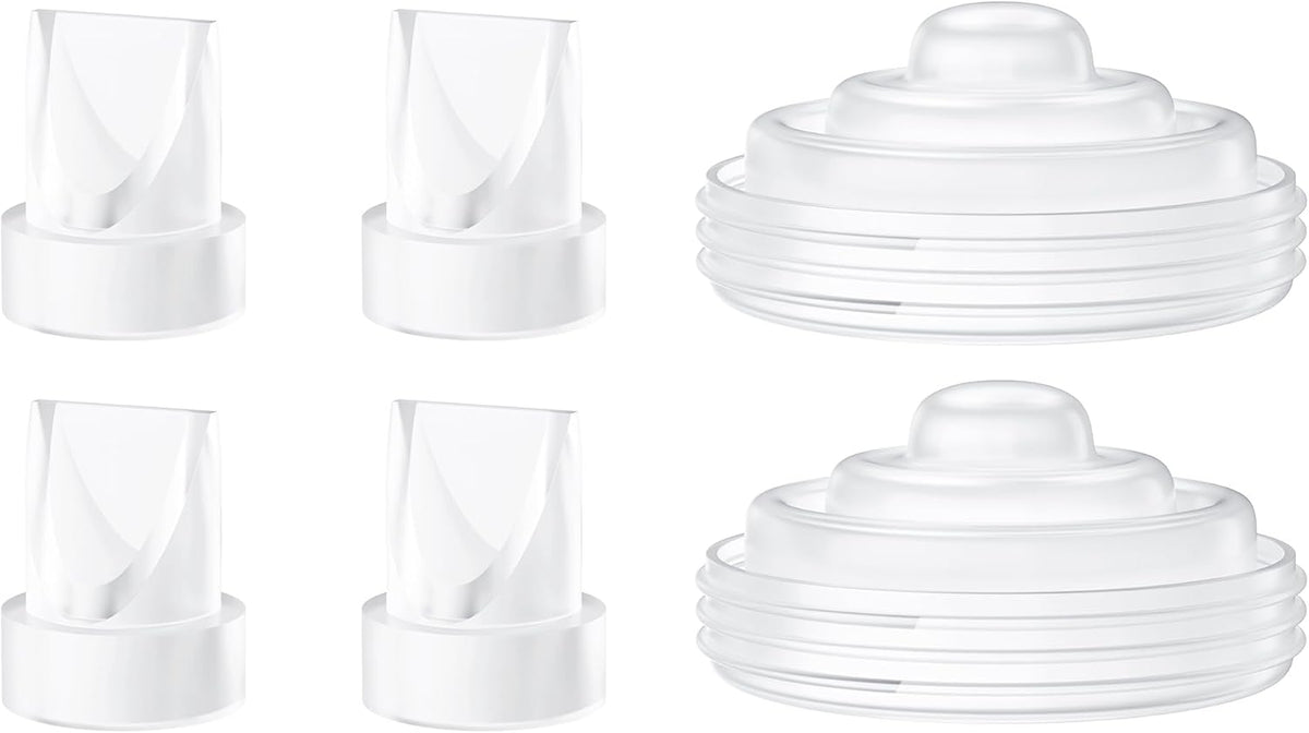 6 Pack Pump Parts, Duckbill Valves Silicone Diaphragm Compatible with Momcozy M5, Replace Mom Cozy M5 Replacement Parts