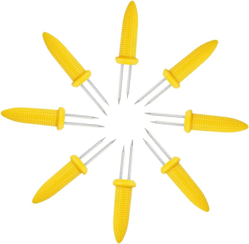 24 Pack Corn Holders, Stainless Steel Corn on The Cob Holders, Corn Cob Holders Corn on The Grill Corn on The Cob Skewers for Home Cooking BBQ Parties Camping