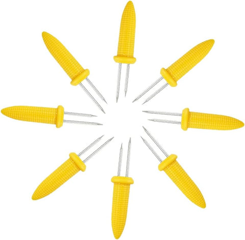 24 Pack Corn Holders, Stainless Steel Corn on The Cob Holders, Corn Cob Holders Corn on The Grill Corn on The Cob Skewers for Home Cooking BBQ Parties Camping