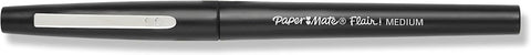Paper Mate Flair Felt Tip Pens, Medium Point (0.7mm), Black, 2 Count