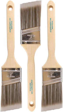Pro Grade Paint Brushes, 2 Inch Angled Paint Brush, Trim & Walls, 3 Pack