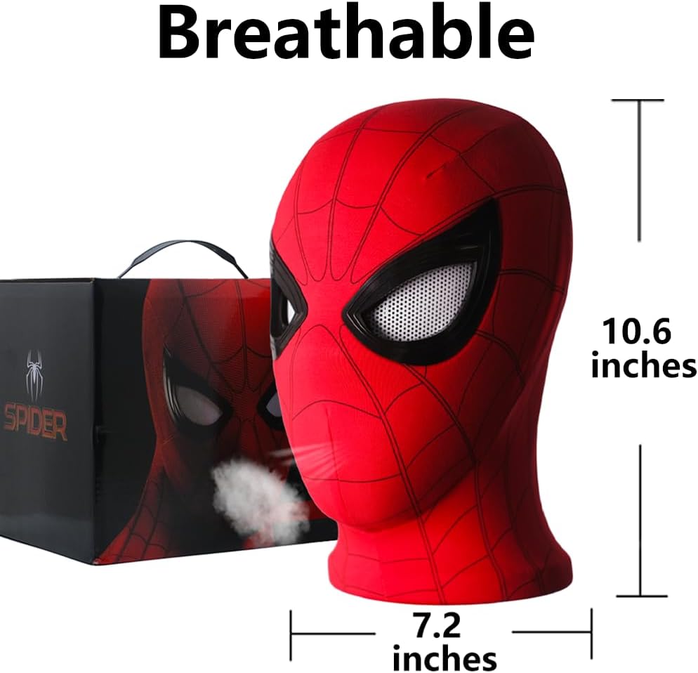 Spider Hero Mechanical Eyes Homecoming Mask - Super Hero Full Mask Moving Lenses Cosplay Wearable Prop