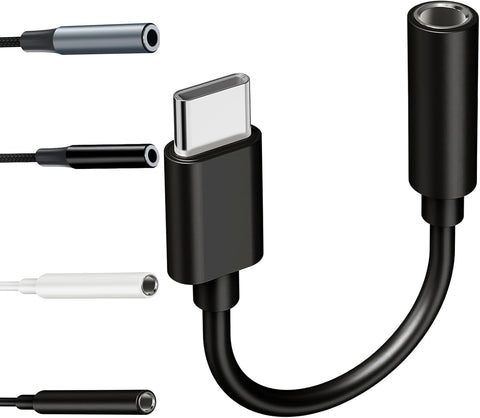 1pcs Black USB C to 3.5mm Female Headphone Jack Adapter