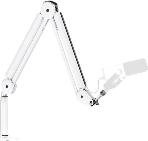 InnoGear Mic Arm Microphone Boom Arm Cable Management for Blue Yeti, White