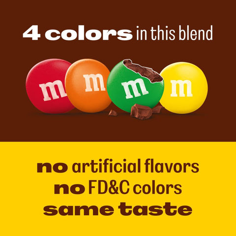 M&M'S Chocolate Candy No Artificial Flavor, No FD&C Color, Family Size 18Oz (Pack of 2)