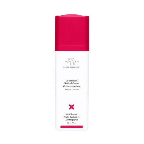 Drunk Elephant A-Passioni Retinol Cream - 30 ml/1 fl oz - 1% Retinol Serum - Clean Clinical Skincare - Cruelty-Free - Dermatologist-Tested - Free of Essential Oils, Silicones, and Fragrance