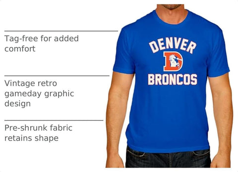 NFL Mens Womens Retro Gameday Tee, Officially Licensed Football Apparel