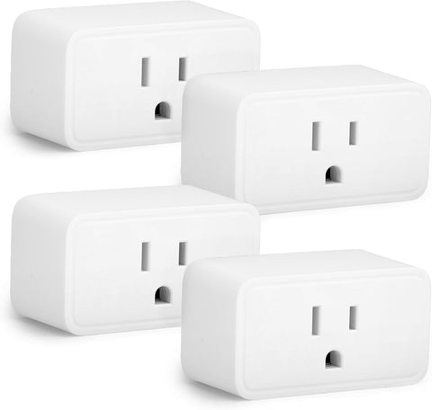Amazon Basics Smart Plug, Matter Compatible, Works with Amazon Alexa, Google Home, Apple HomeKit, Compact Design, Schedule, Matter Hub Required, 2.4 GHz Wi-Fi Only, White
