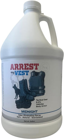 Arrest My Vest Odor Eliminator Refill for Body Armor, Midnight, 1 Gallon