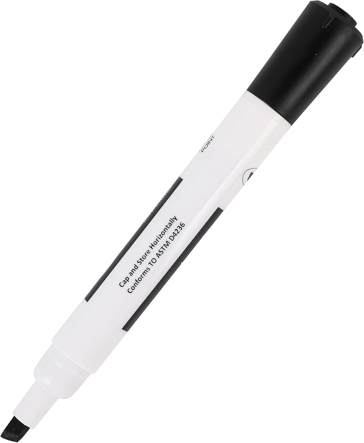 Amazon Basics Lowe-Odor Dry Erase Whiteboard Markers, Chisel Tip, Quick-Dry, Black, 12-Pack