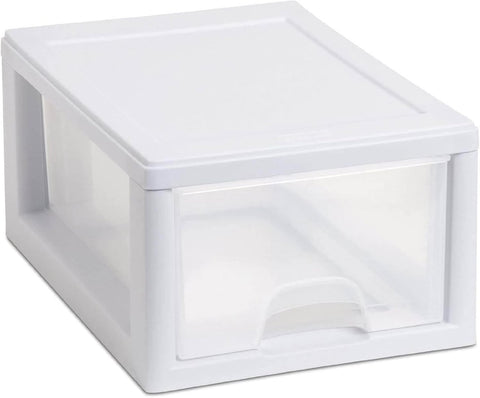 Sterilite Stacking Drawer Storage Organizer for Clothes, 6 Quart, 12-Pack