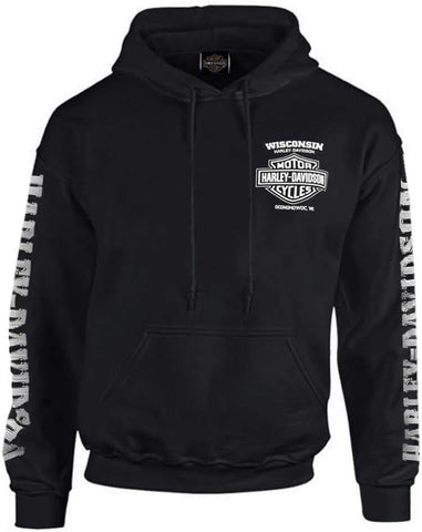 Harley-Davidson Men's Lightning Crest Pullover Hooded Sweatshirt