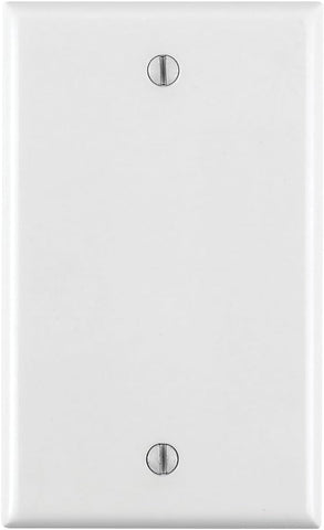 Leviton 86014.0 Standard Size Box Mount 1-Gang No Device Blank Wallplate, Thermoset (25-Pack), Ivory