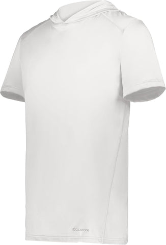 Holloway Men's Powered By Coolcore Short Sleeve Hoodie – Athletic-fit Gym Hoodie With 4-way Stretch and Cooling Fabric