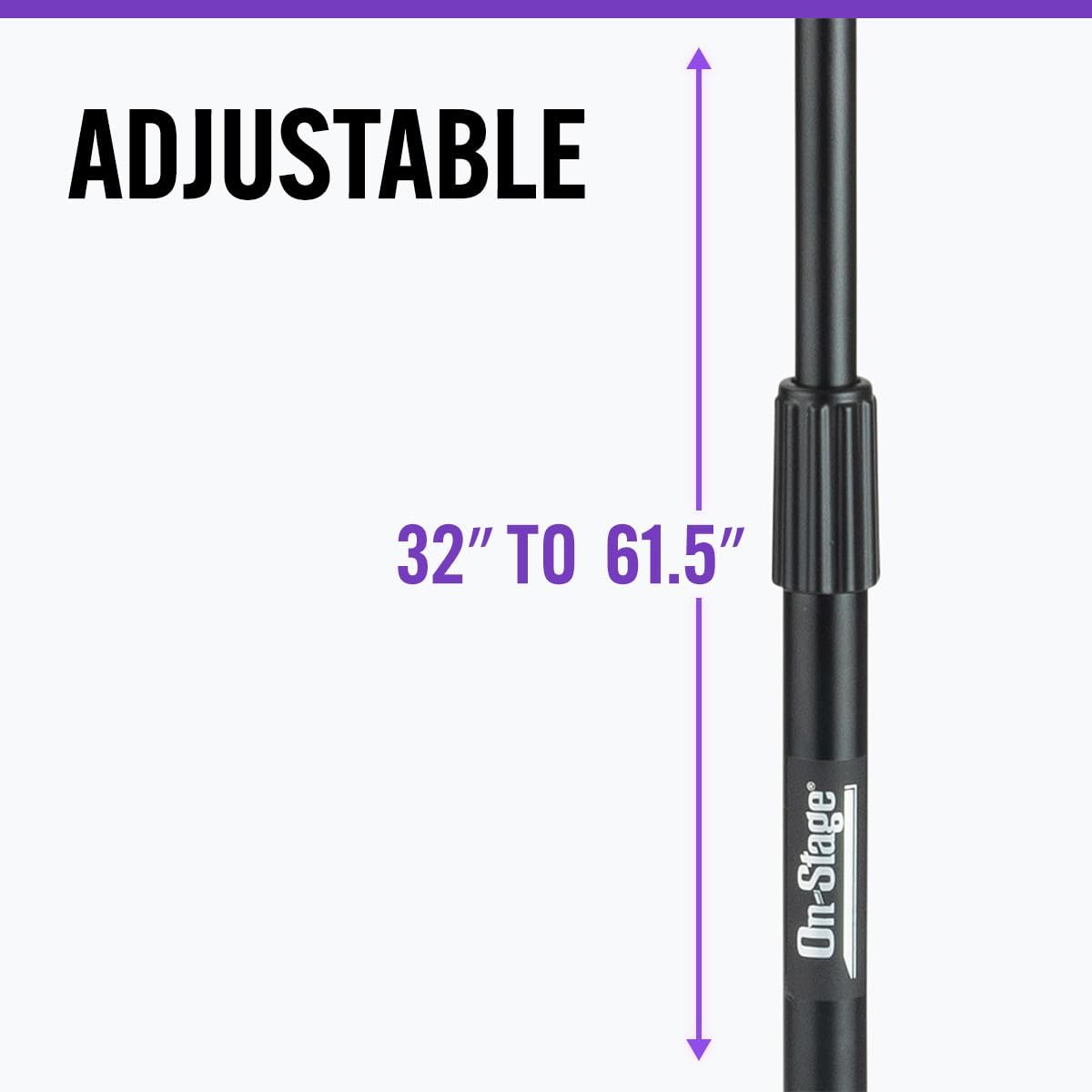 On-Stage MS7701B Euro Boom Mic Stand (For Vocal and Instrument Microphones