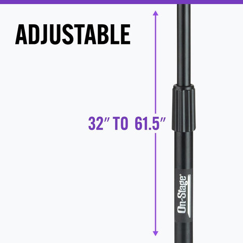 On-Stage MS7701B Euro Boom Mic Stand (For Vocal and Instrument Microphones