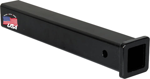 Buyers Products RT25810 2 Inch Plain Receiver Tube with 10 Inch Shank, Weld-On Carbon Steel Towing Tube with Cast Steel Collar, 5/8 Inch Hitch Pin Hole, Black Finish for Custom Towing Builds