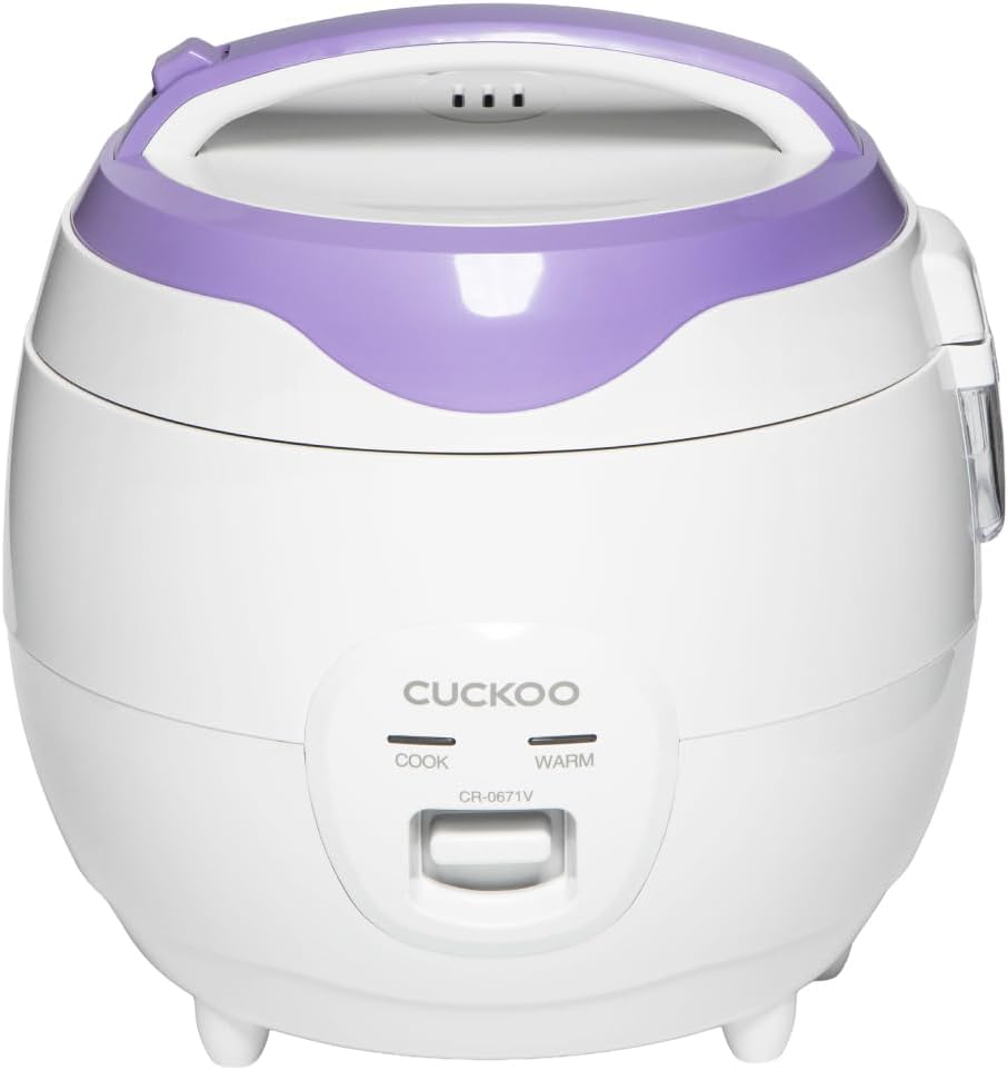 CUCKOO Rice Cooker and Warmer, 12-Cup Cooked, White, CR-0671V