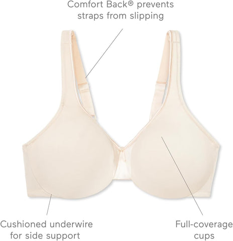 Warner's Womens Signature Support Cushioned Underwire for Support and Comfort Underwire Unlined Full-Coverage Bra 35002a
