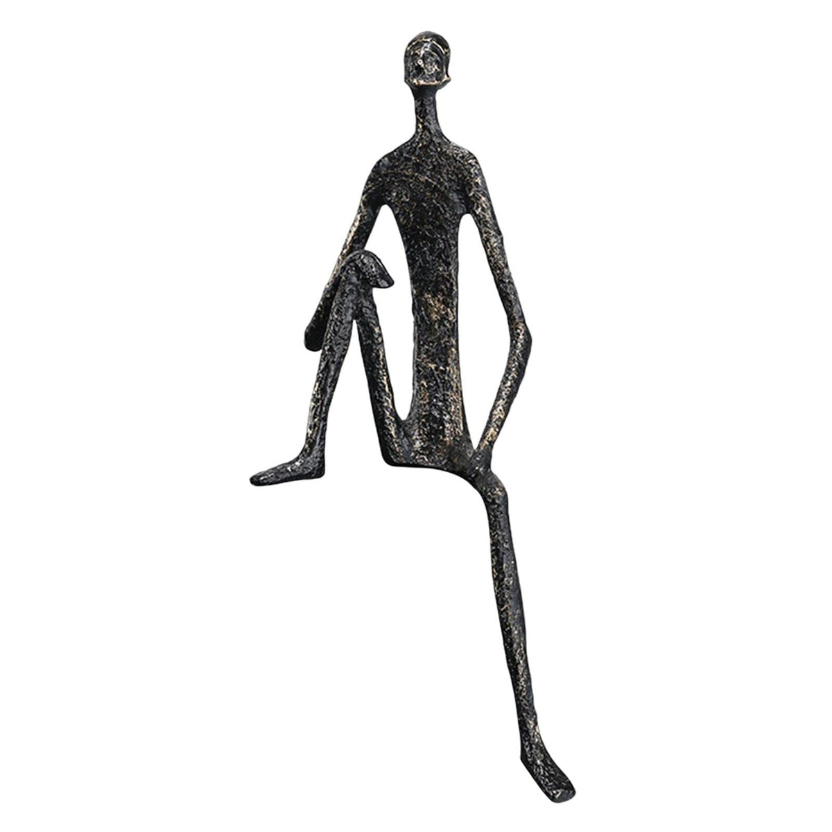 Dualoai Abstract Human Figure, Statue, Collectible Art Sculpture, for Living Room and, Table Decoration, Birthday Gift, C 9x9x28cm