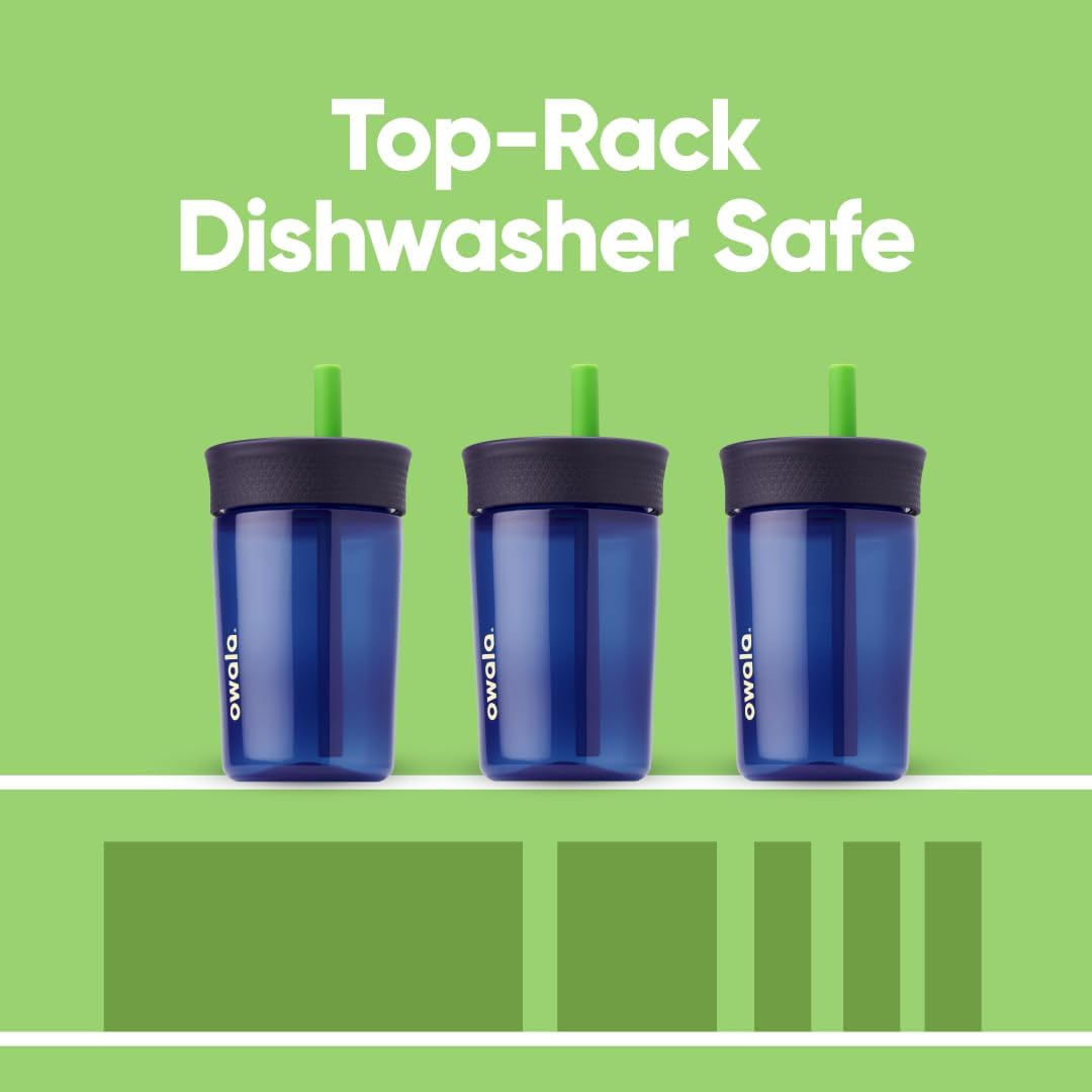 Owala Tumbler Kids Plastic Water Bottle 15 oz Home Base