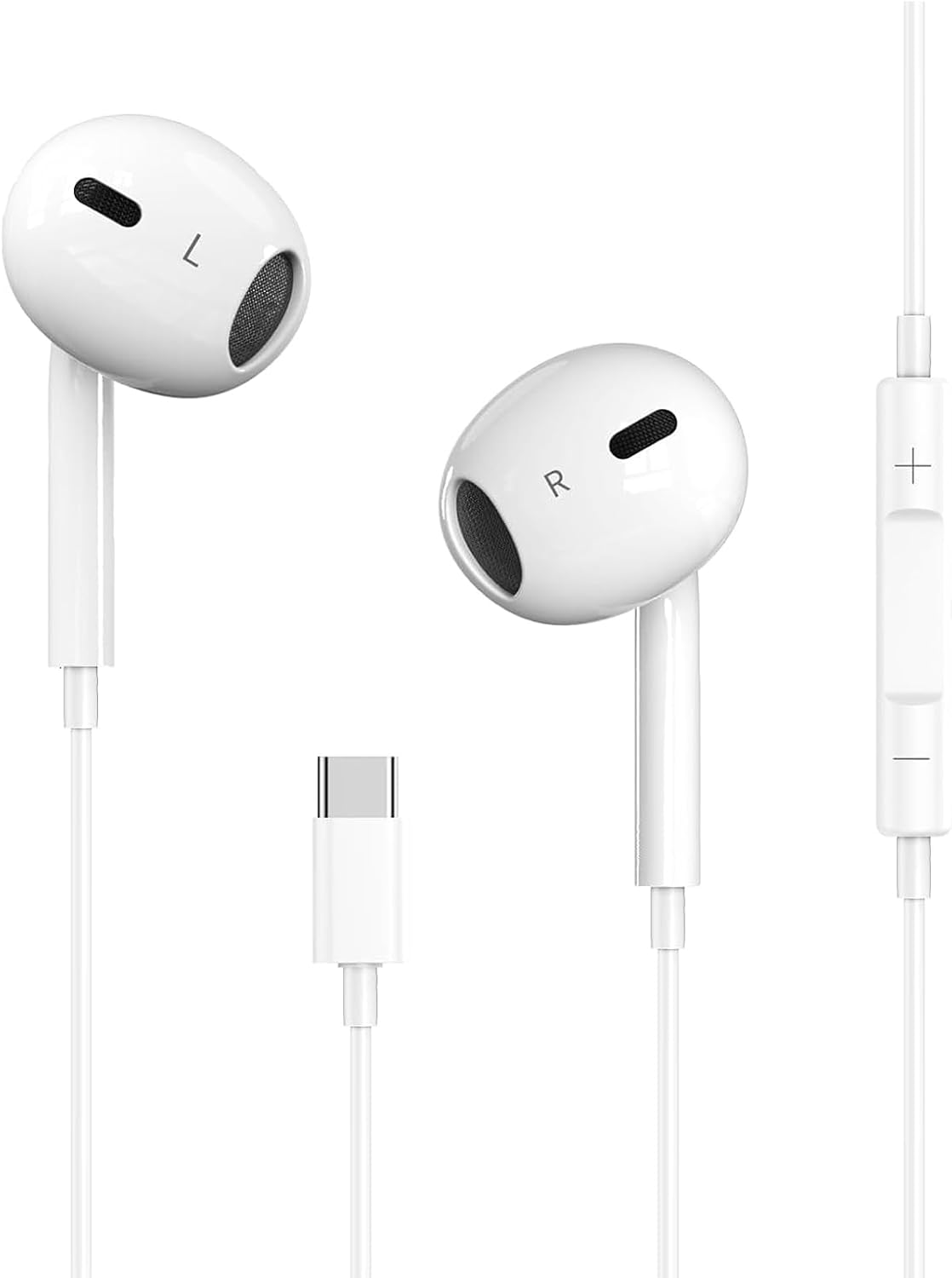1 Pack-USB C Headphones for iPhone 17/16/15 Pro Max,Type C Earbuds Wired Earphones with Mic & Remote Control Noise Cancelling for iPhone 17/16/15 Plus/Air/Pro, iPad Pro, Galaxy S25/S24/S23/S22,Note 20