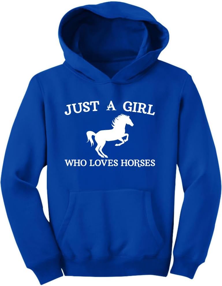 Tstars Girl Who Loves Horses Hoodie Youth Girls Equestrian Riding Pony
