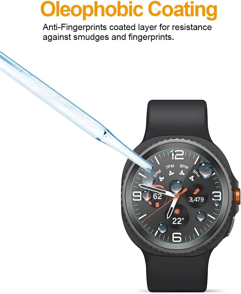 Supershieldz (3 Pack) Designed for Samsung Galaxy Watch 8 Classic (46mm) Tempered Glass Screen Protector, Anti Scratch, Bubble Free