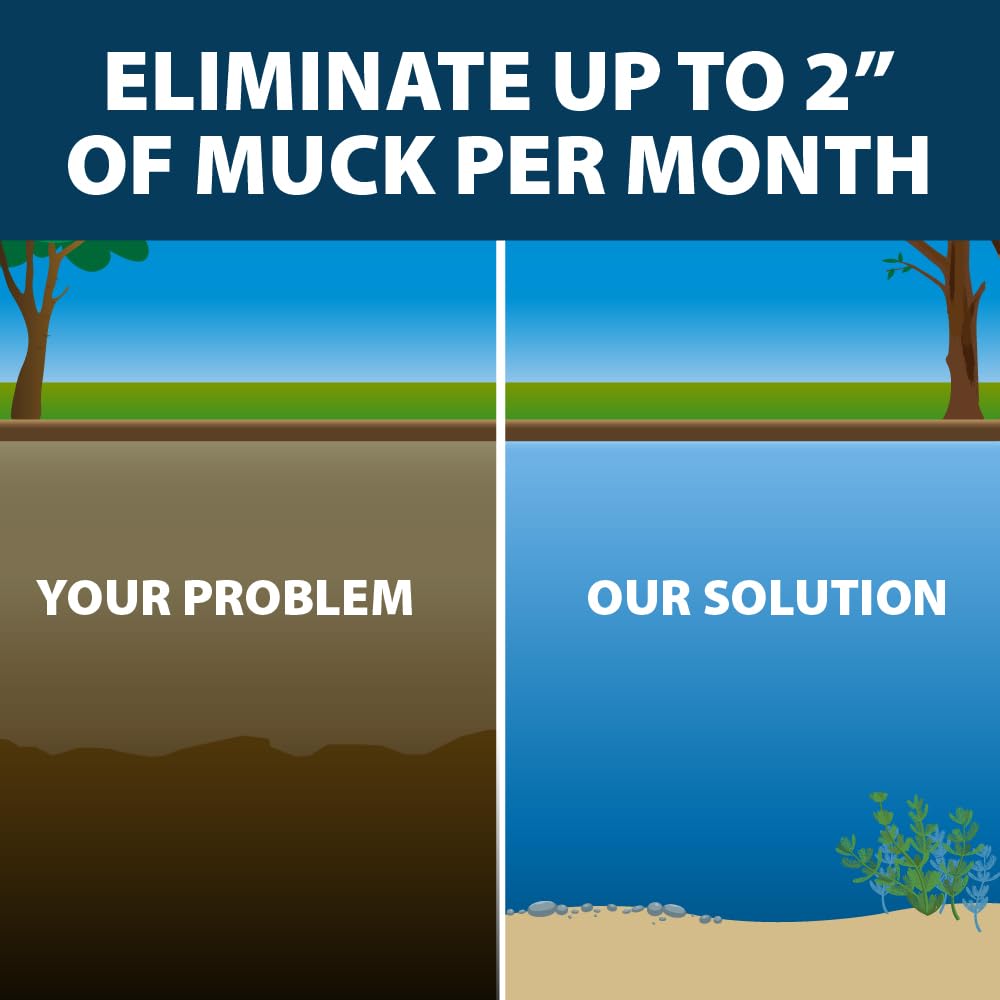 Airmax MuckAway Bacteria Enzyme Tablets for Ponds & Lakes, 8 Scoops