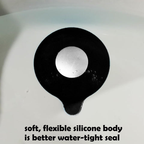 Seatery Bathroom Sink Stopper, Tub Stopper, Bathtub Drain Stopper, Bath Tub Plug, Bathtub Drain Cover, Bathtub Drain Plug, Sink Drain Cover, Sink Plug，Black