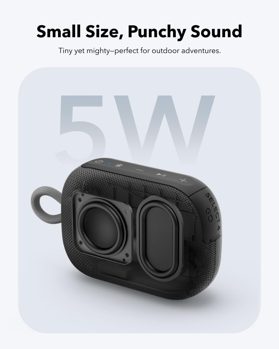 Soundcore Select 4 Go Bluetooth Shower Speaker by Anker, IP67