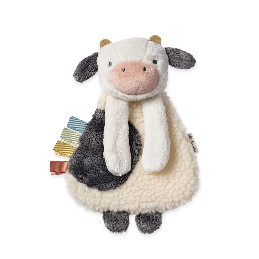 Itzy Ritzy Farm Toy Gift Set - Includes Cow Lovey & Farm-Themed Busy Ring