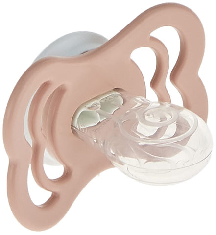 BIBS Supreme Baby Pacifier 2-Pack | Made in Denmark | BPA Free Dummy Soother, Symmetrical Nipple. Silicone, Size 1 (0-6 Months), Blush Glow/Vanilla Glow