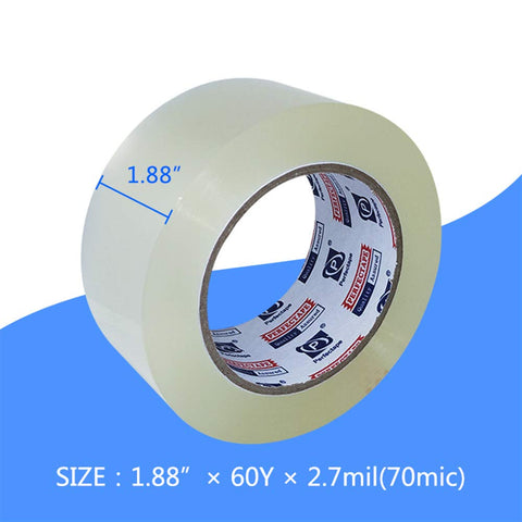 P PERFECTAPE Heavy Duty Packing Tape 6 Rolls, Clear, 2.7 mil, 1.88" x 60Y