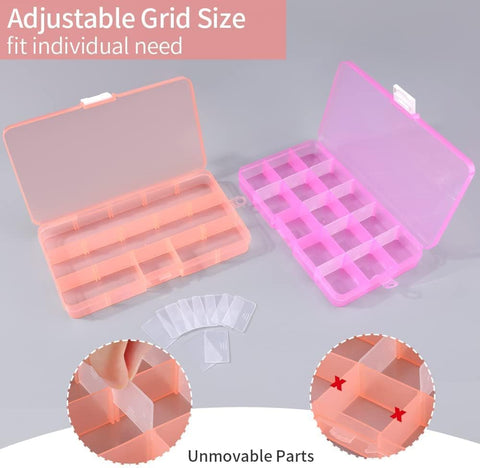 Opret Bead Organizer 15 Grids 4 Pack for Crafts