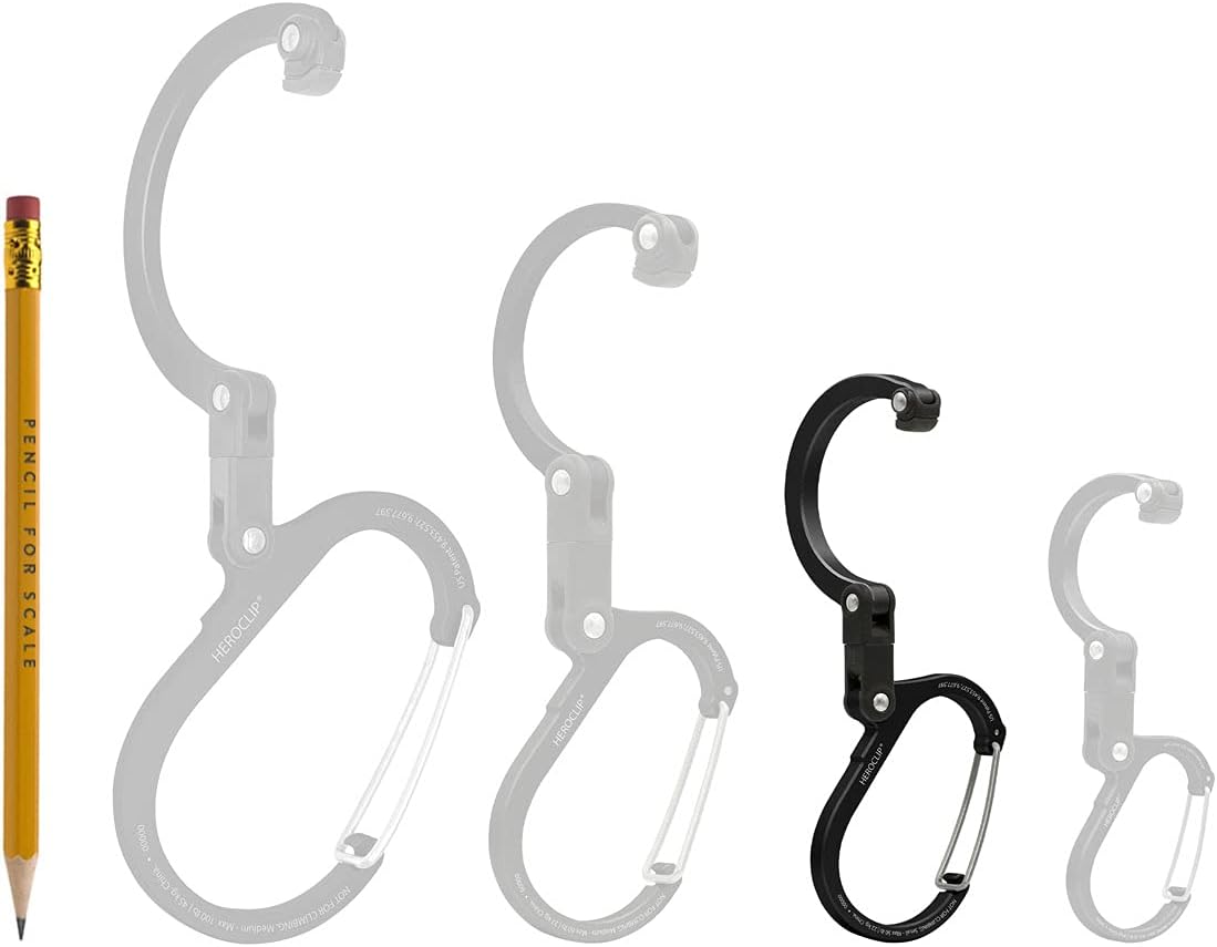 GEAR AID HEROCLIP Small Carabiner Gear Clip with 360° Swivel Hook