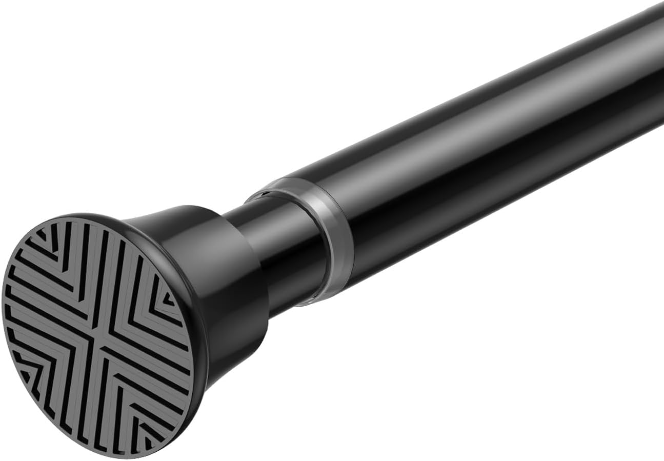 Small Tension Rod 16-38inch Black Tension Curtain Rod no Drilling