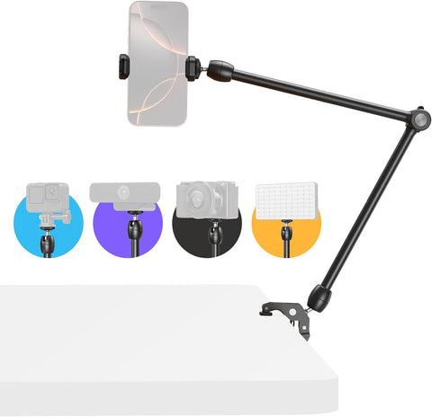 SMALLRIG Desktop Magic Arm Support with Super Clamp Kit, Phone Mount Clamp