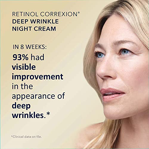 RoC Retinol Correxion Value Set Duo, Deep Wrinkle Anti-Aging Night Face Cream (10 fl oz) + Daily Under Eye Cream for Dark Circles & Puffiness (.5 fl oz), Skin Care Set (Packaging May Vary)