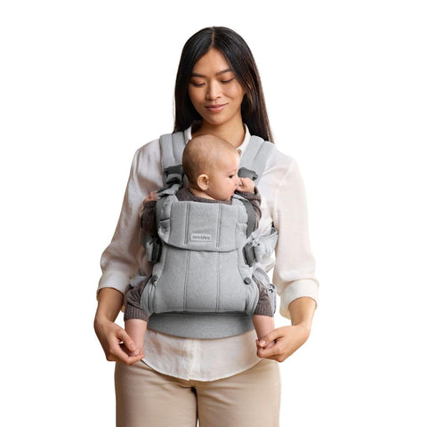 BabyBjörn Baby Carrier Harmony, Light Gray, Woven Mélange, 3-in-1 Ergonomic Baby Carrier, Newborn, Facing-in, Outward-Facing, and Back Carrying Positions Supported (7-40 lbs), Newborn to Toddler