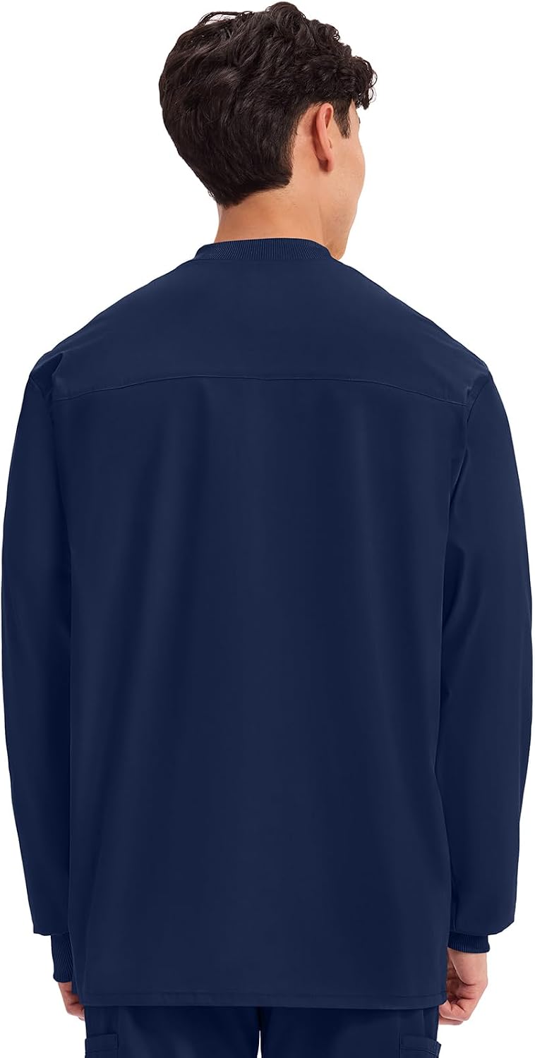 Cherokee WW Professionals Scrub Jacket for Men Snap Front