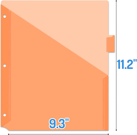 Forvencer 16 Count Dividers with 2 Pockets,8 tabs Binder Dividers with tabs