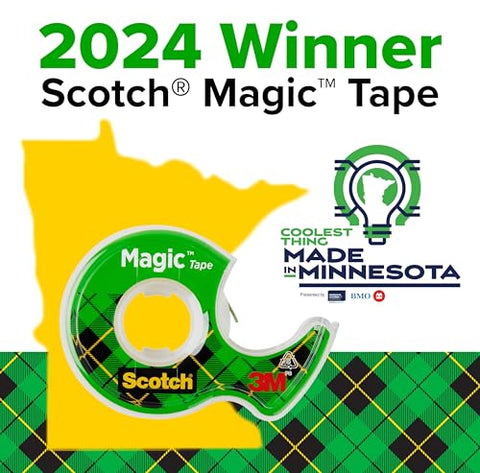 Scotch Magic Tape, Invisible, Home Office Supplies and Back to School Supplies for College and Classrooms, 6 Rolls with Dispensers